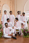 Art Silk Off White Colour Kurta Pajama With Stole