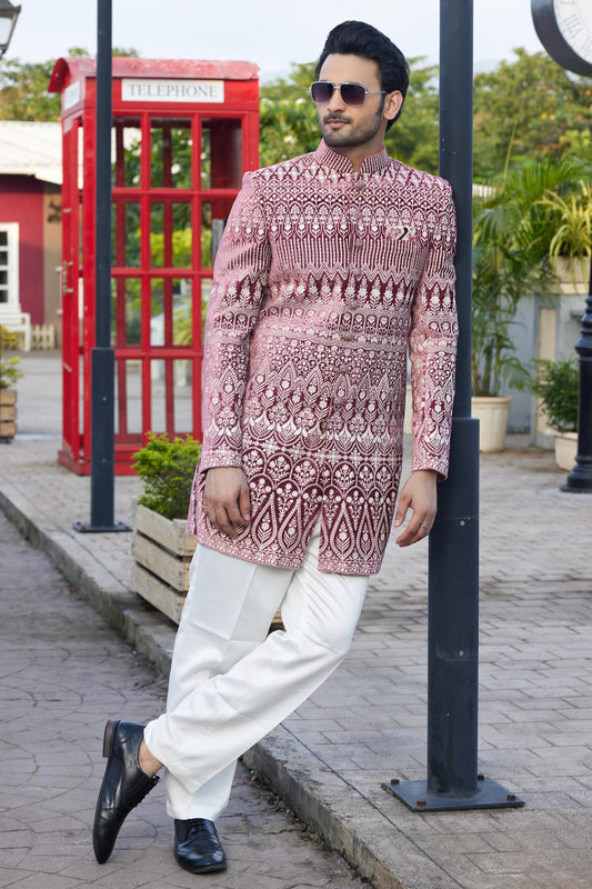 Dark Onion Colour Velvet Indo Western For festival