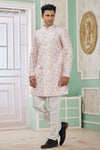 Banarasi Jacquard Father and Son Combo In Pink Colour