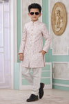 Banarasi Jacquard Father and Son Combo In Pink Colour