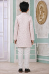 Banarasi Jacquard Father and Son Combo In Pink Colour