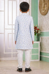 Banarasi Jacquard Father and Son Combo In Blue Colour
