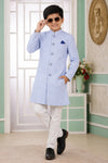 Banarasi Jacquard Father and Son Combo In Blue Colour