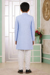 Banarasi Jacquard Father and Son Combo In Blue Colour