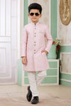 Banarasi Jacquard Father and Son Combo In Pink Colour