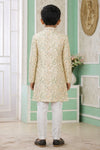 Banarasi Jacquard Father and Son Combo In Yellow Colour