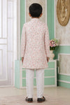 Banarasi Jacquard Father and Son Combo In Peach Colour
