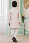 Banarasi Jacquard Father and Son Combo In Beige Colour