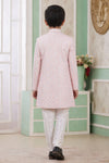 Banarasi Jacquard Father and Son Combo In Pink Colour
