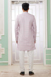 Banarasi Jacquard Father and Son Combo In Pink Colour