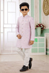 Banarasi Jacquard Father and Son Combo In Pink Colour