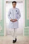 Banarasi Jacquard Father and Son Combo In Blue Colour
