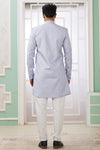 Banarasi Jacquard Father and Son Combo In Blue Colour