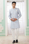 Banarasi Jacquard Father and Son Combo In Blue Colour