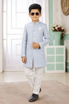 Banarasi Jacquard Father and Son Combo In Blue Colour